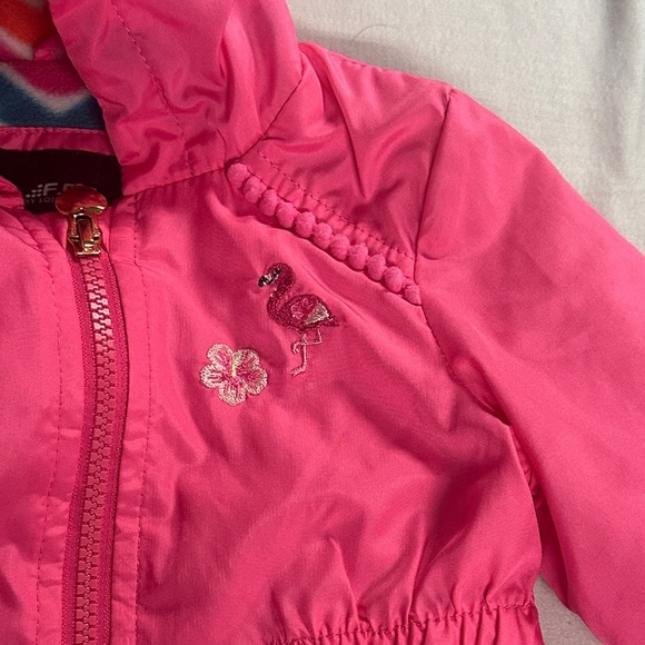 London Fog Pink Kids Raincoat with Hood - Picture 4 of 8